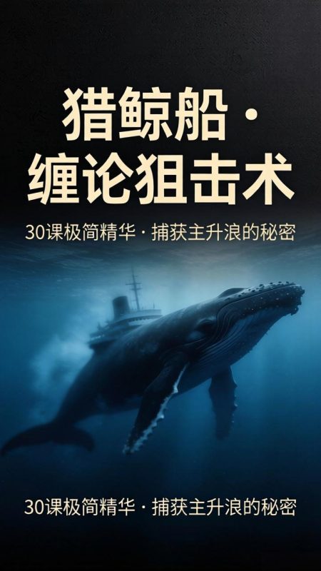 顶级掠食者逻辑：猎鲸船《缠论实战培训》30课，看清大资金底牌-易学课库